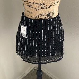 NWT forever 21 beaded mini skirt